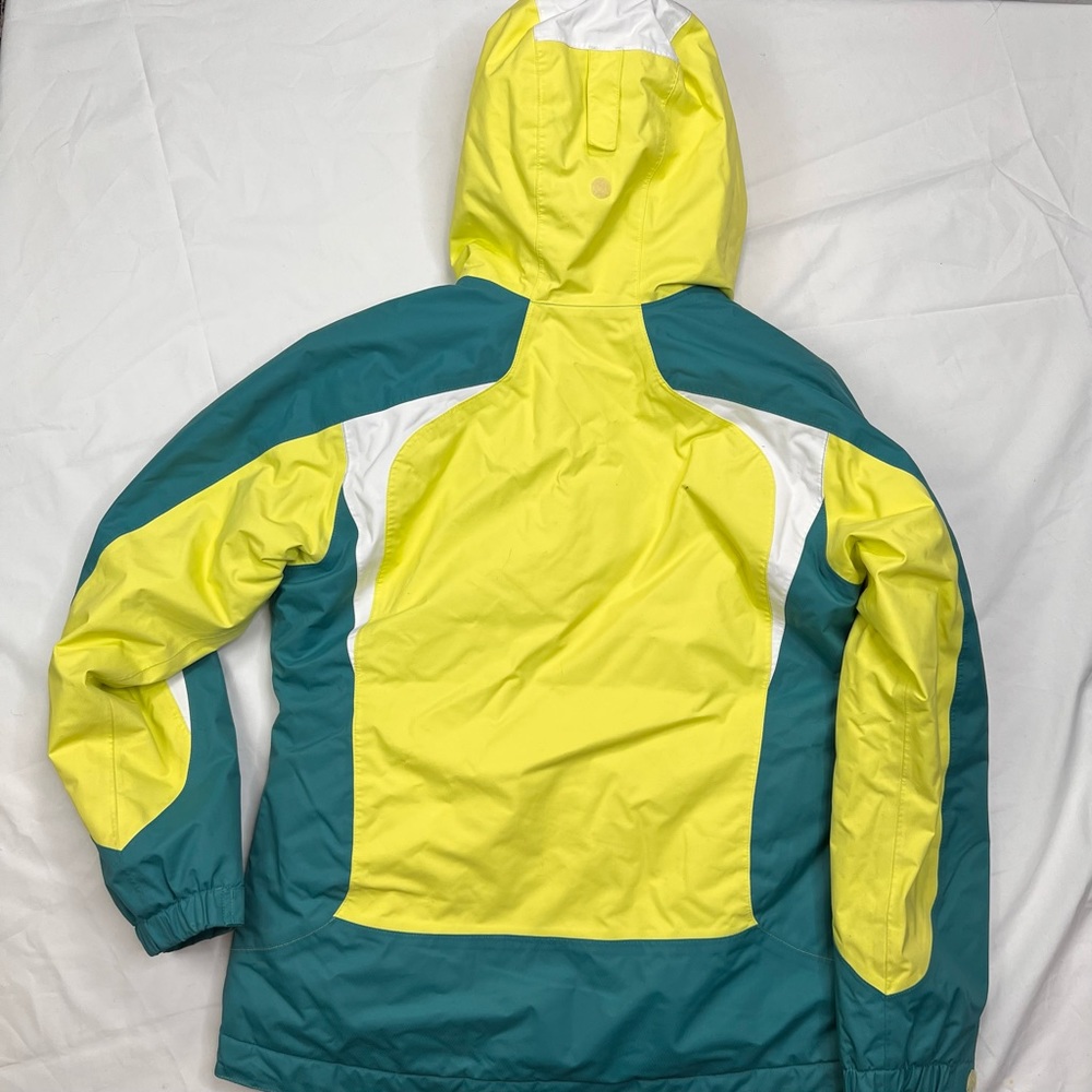 REI JACKET Girls size XL Green Yellow Color Hooded Rn 37249 A050222 - Picture 2 of 7